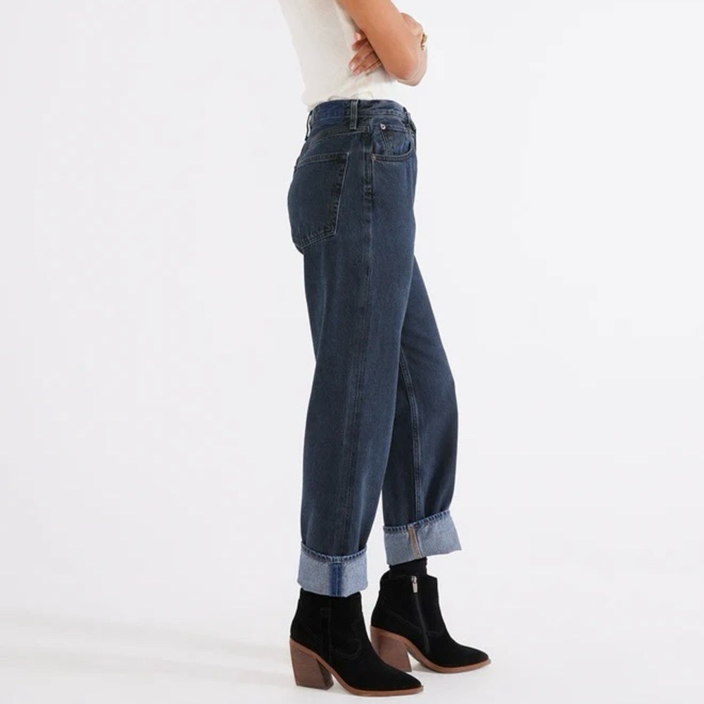 ÈTICA Denim Bryce Pinch Waist Boyfriend Jeans in Black Lava 31